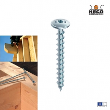 Heco 6 x 80 mm Tellerkopfschraube mit Vollgewinde