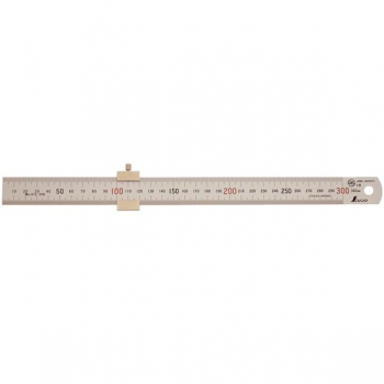 Shinwa Stahllineal mit Stopper 300 mm