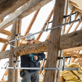 Preview: Bessey Variable Hochleistungszwinge SLV, 1500 x 120 mm mit Knebelgriff | SLV150M