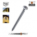 Fassadenschraube HECO Topix Plus 4,5 x 80 mm aus Edelstahl, Zusammenzieheffekt | 200 Stück